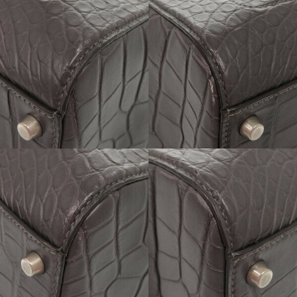 Gucci Jackie Tote Matte Gray Alligator Leather Shoulder Bag - Picture 5 of 8